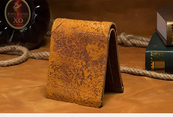 

XIYUAN BRAND Men brown Wallet Soft Genuine Leather Wallet Big Capacity Purse Vintage Coin Pocket Card Holder Vertical Wallets