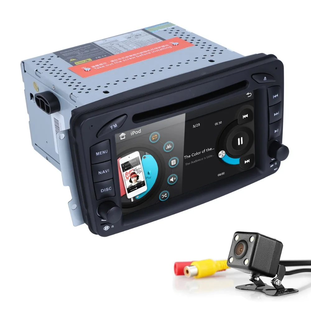 Excellent Hizpo 2Din SteeringWheel For Mercedes/Benz/W209/203 Car DVD Player AM/FM GPS Navigation Radio Stereo DAB+ RDS TPMS MirrorLink SD 5