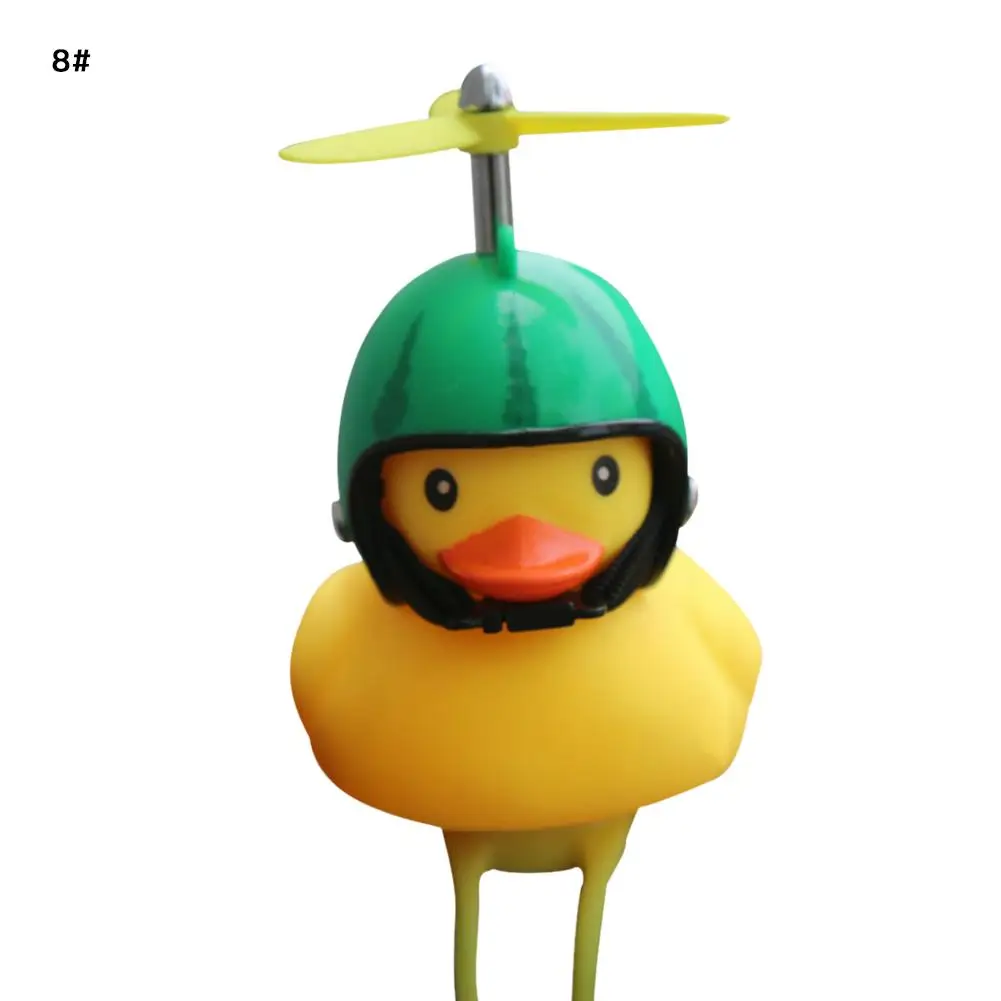 Top Bike Horn Bicycle Lights Bell Lovely Cute Duck Squeeze Helmet Electric Car Horn Lamp for Children Adults 11