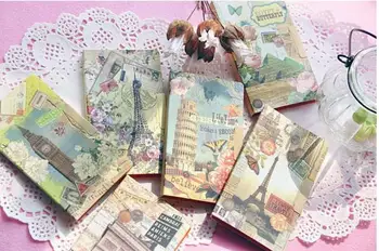 

Retro architecture Stickers Diary Planner Journal Traveler notebook Diary Paper Scrapbooking Albums Office Supplies