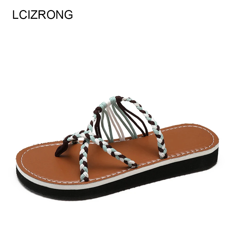 LCIZRONG Summer Fashion Braided Rope Sandals Women 35 43 LCIZRONG Summer Fashion Braided Rope Sandals Women 35 43