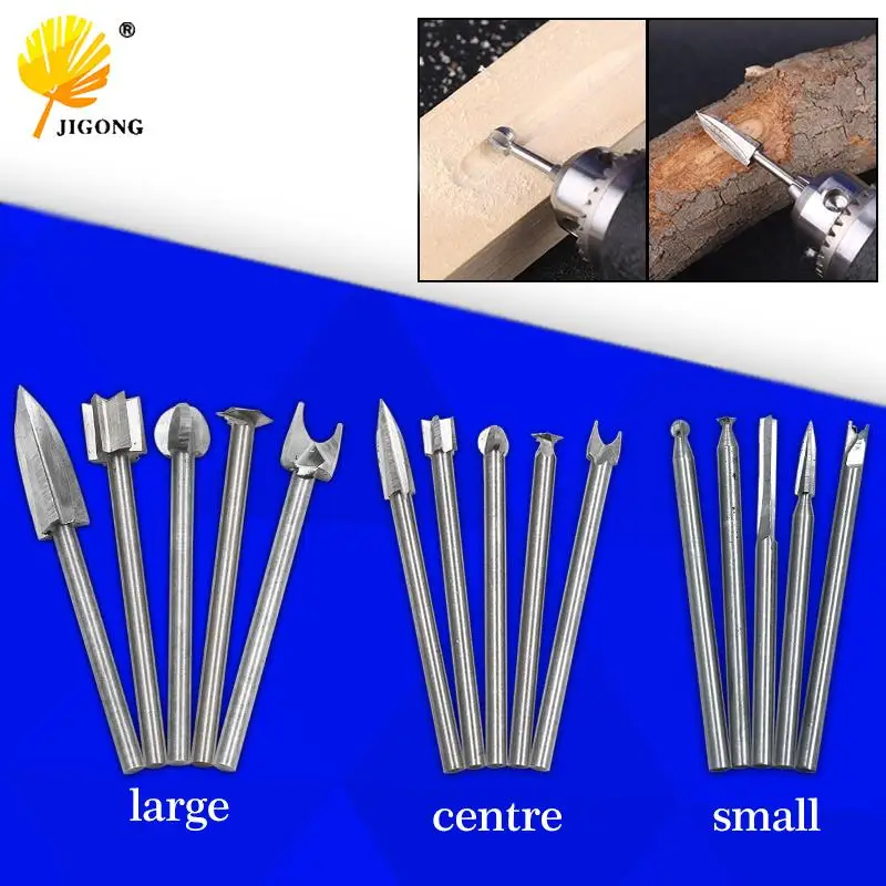 Electric woodworking engraving and milling cutter Root carving and polishing head Root carving tool 3mm handle