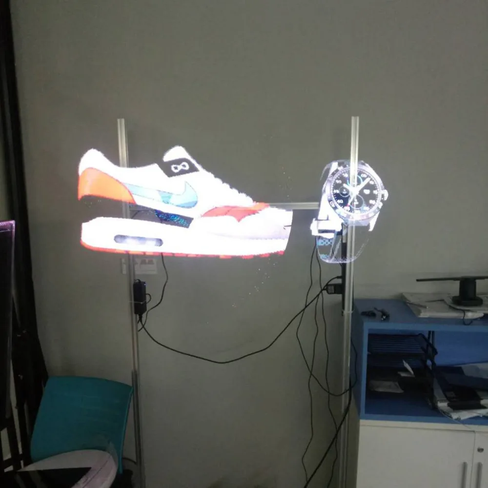 1m 3D LED Holographic Projector Light Hologram Player Display Fan Player High Tech