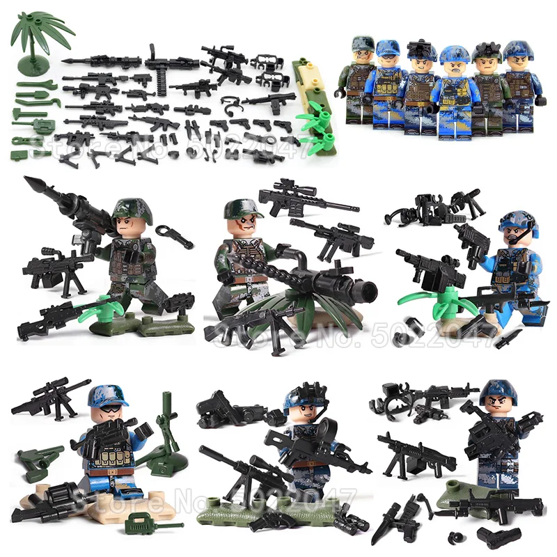 

Military Figures Wilderness Training Set Building Blocks Army Sea Land And Air Battle Weapons Super Soldier Boy Toys Legoinglys