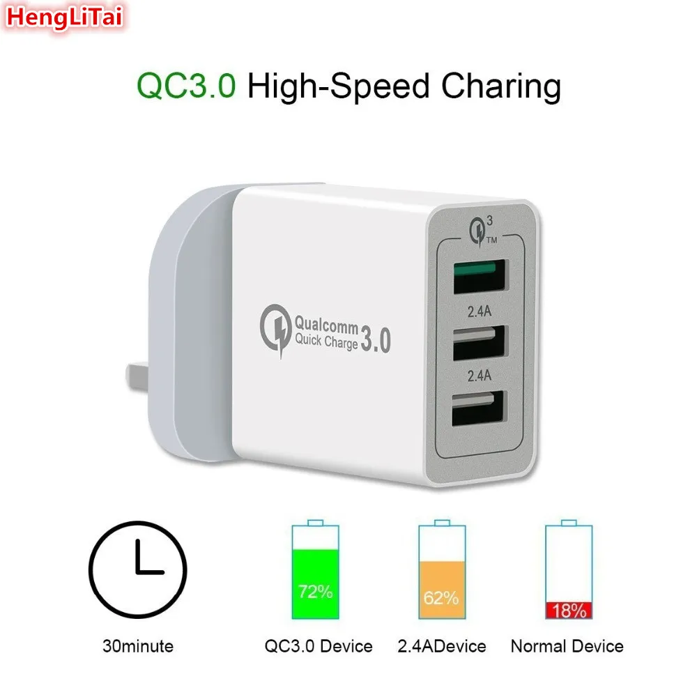 Быстрое зарядное устройство QC 3 0 5 В А USB для iphone X 7 8 XSMAX ast с вилкой Стандарта