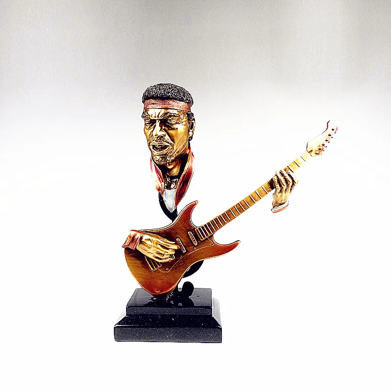 Guitar Bust Statue Famous Music Figure Sculpt Continental Desktop