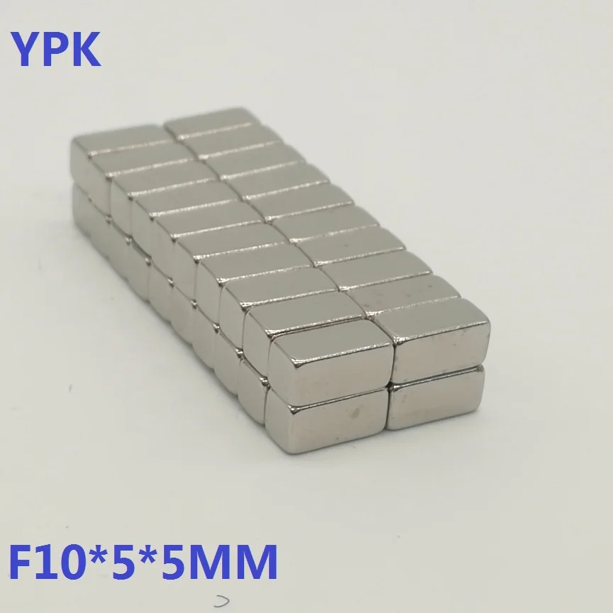 50 шт./лот N35 прямоугольные магниты f 10x5x5 мм супер сильный неодимовый магнит 10*5*5 мм NdFeB магнит 10 мм x 5 мм x 5 мм