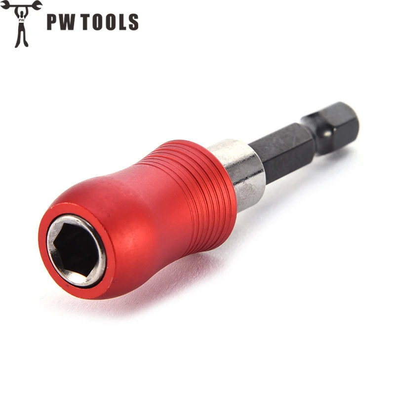 

PW TOOLS 1PCS 60mm 1/4" Hex Shank Chuck Screwdriver Drill Chuck Adapter Quick Release Impact Driver for Power Tool Accessories