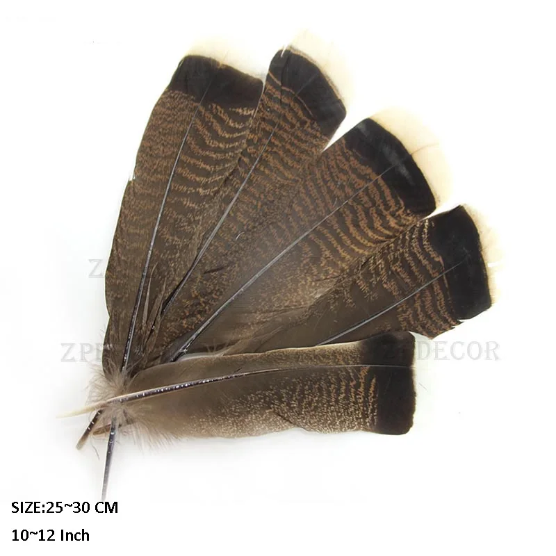 

wholesale 10~12 Inch 25~30 CM Turkey Feather Flat