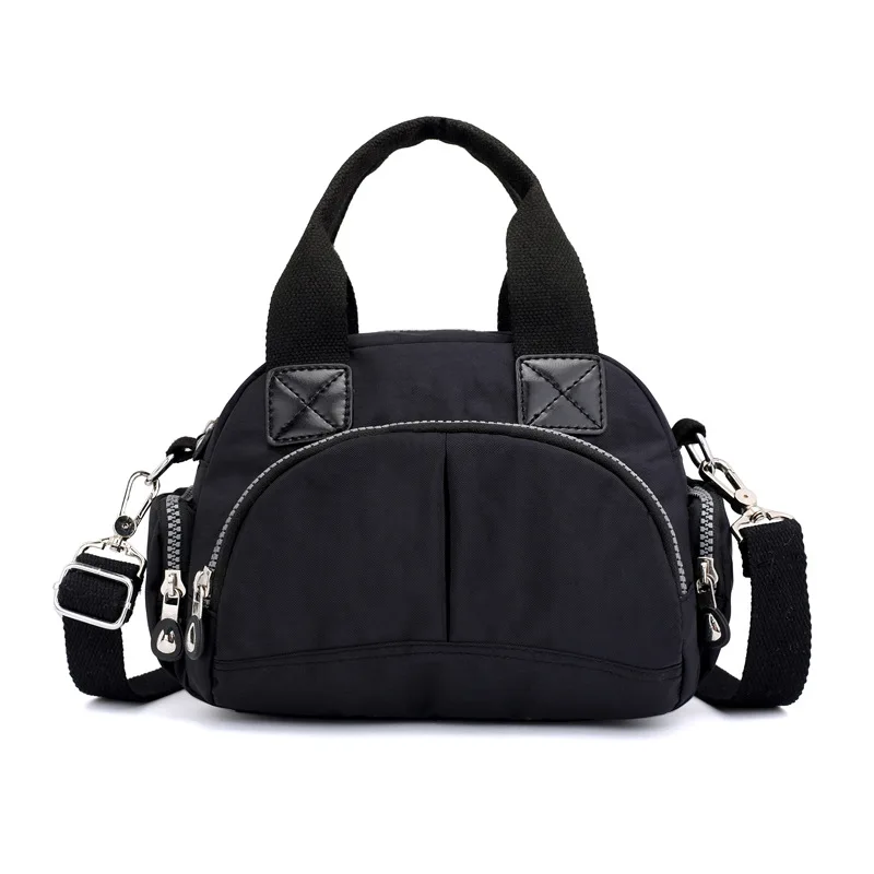 

Ougger Small Summer Bags for Women 2019 Shoulder Handbags England Style Black Nylon Shell Bag for Motion
