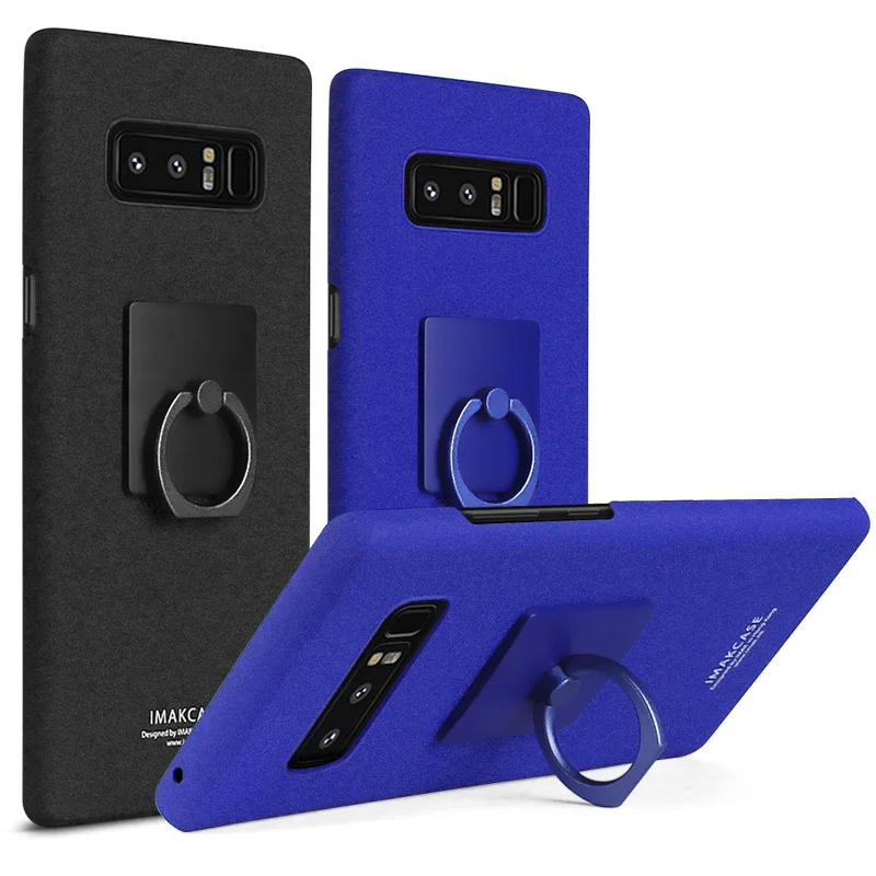 IMAK Cowboy hard Case for Samsung Galaxy Note 8 Back Cover Matte Cases Note8 Frosted Stand with Ring Holder |