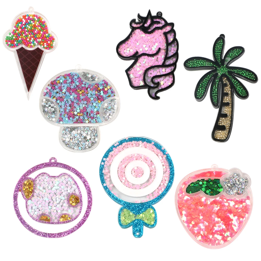 

David accessories Unicorn Cake Acrylic Hot Fashion Liquid Quicksand Cover For Phone DIY Sequin Ice Cream Patch Cases,5Yc7202