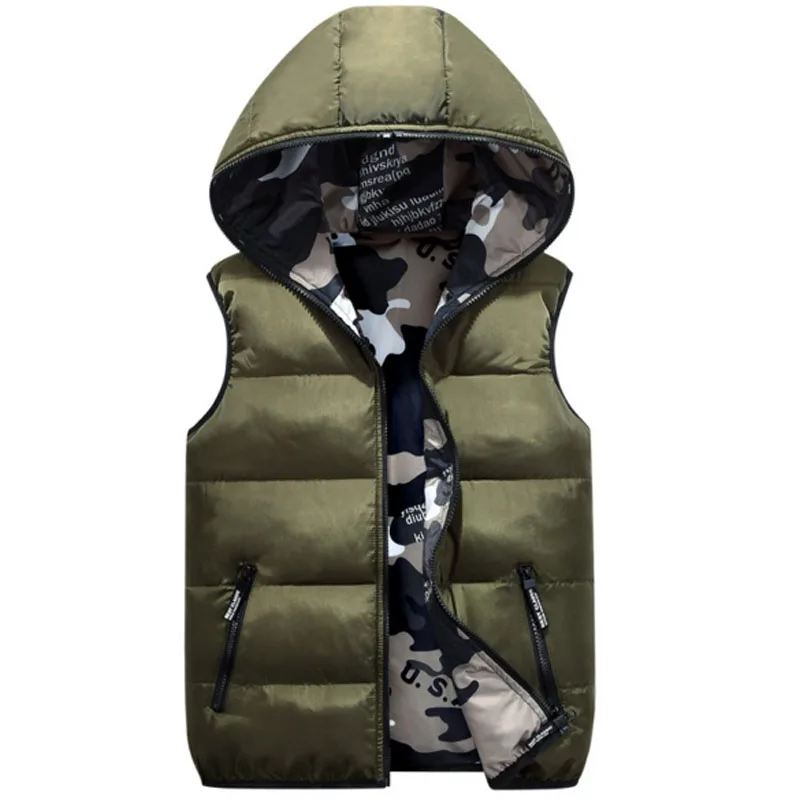 Vests Children Hoodies Warm Baby Girls Outerwear Coats Kids Vest Boys Hooded Jackets Autumn Winter Down Cotton Waistcoats Vest