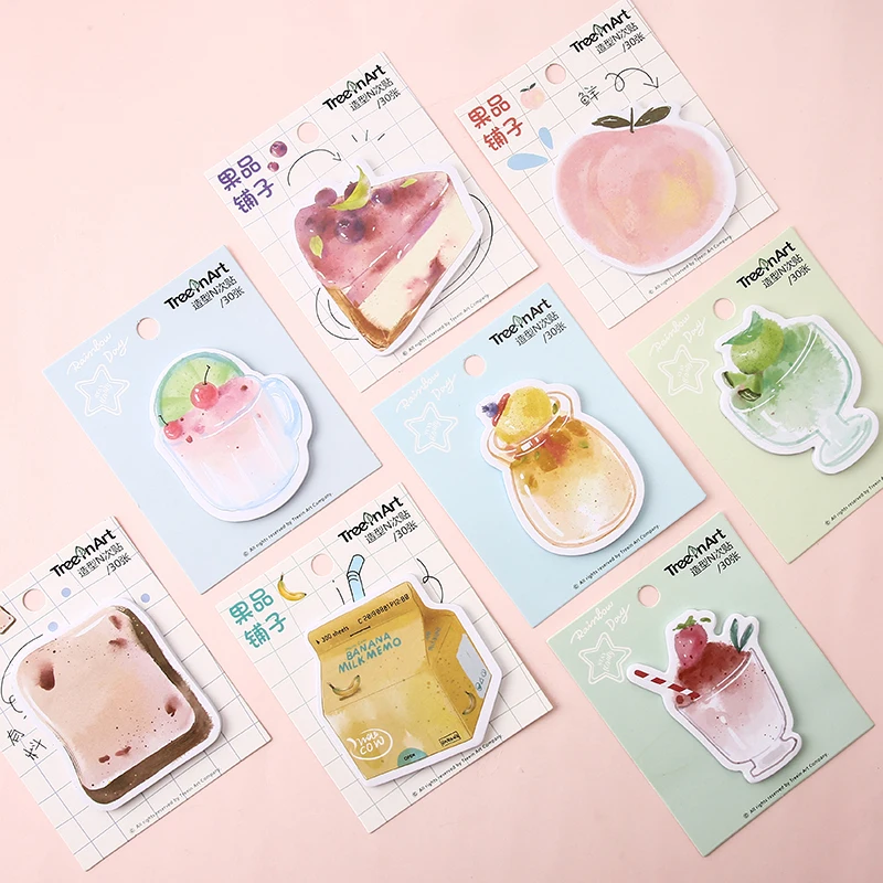 

1 Set Memo Pads Sticky Notes Fruit shop series Paper Notepad diary Scrapbooking Stickers Office School stationery Notepads