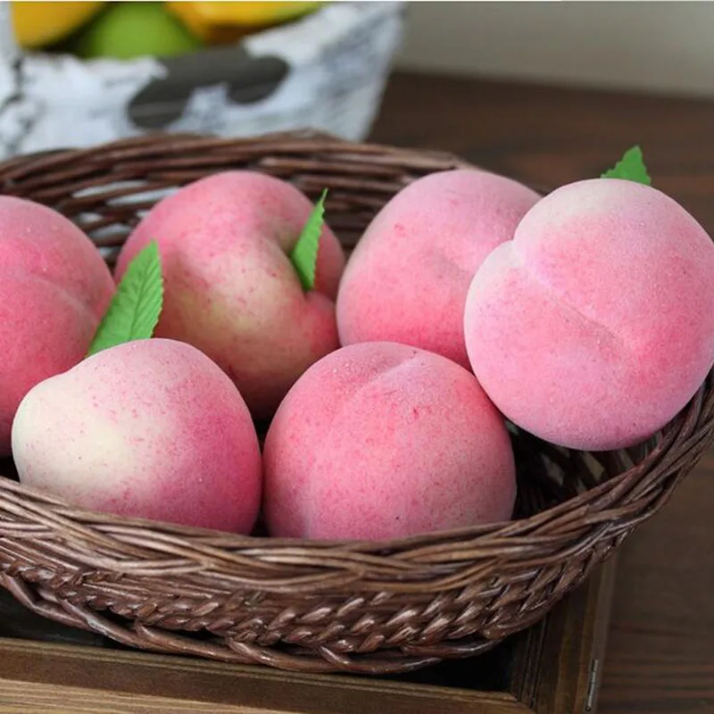 

1PC Festive Party Supplies Artificial Decorations Fruits color foam Simulation Peach Model Props