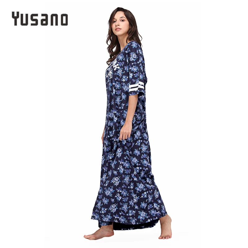 Ночная рубашка Yusano Женская хлопковая длинная 2XL 3XL 4 XL 5XL|plus nightgown|sleepwear dresswomens nightgown |