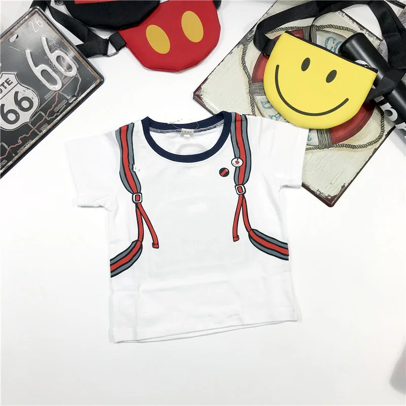 

Brand Kids T-shirt for Girls Baby Kids Clothing Red Star Pattern Black Tee Shirt Clothing for Girl Summer Children Top Clothes