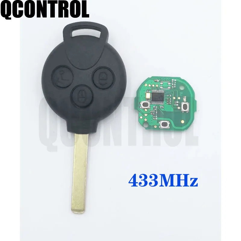 QCONTROL 3 кнопки дистанционного ключа автомобиля подходит для Mercedes-Benz Smart Fortwo 451 2007 2008 2009 2010 2011 2012 2013