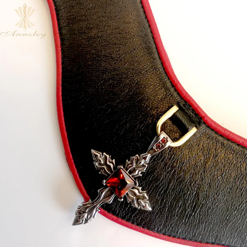 Annzley Genuine Leather Gothic Punk Choker Collar Necklace Chain 2019 For Women Lady Chain (3)