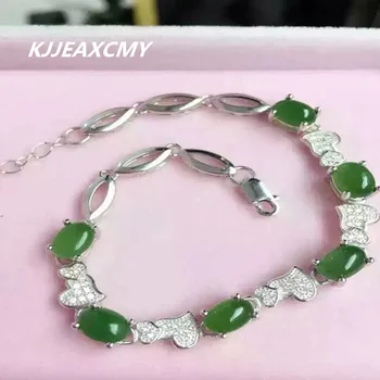 

KJJEAXCMY Fine jewelry S925 sterling silver jewelry, inlaid jade bracelet, jewelry, ladies jewelry, hand ornaments