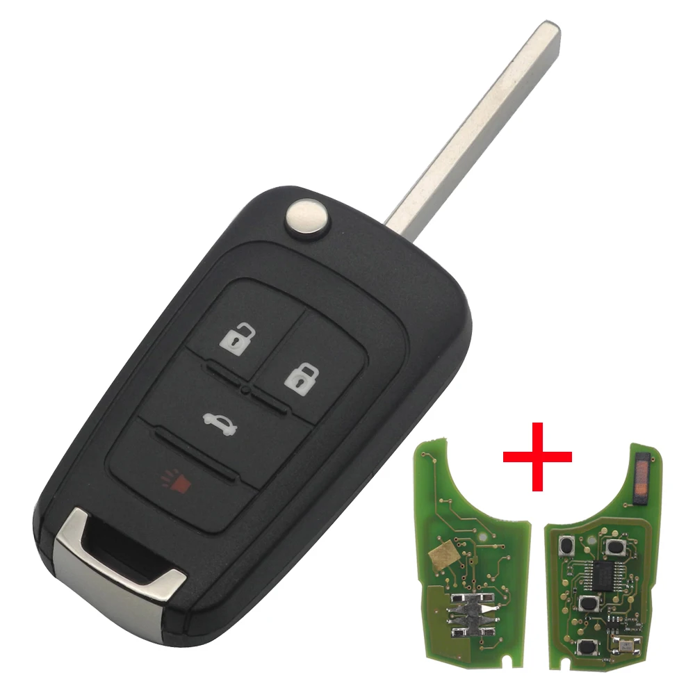 Jingyuqin корпус для автомобильного ключа 433 МГц PCF7937E для OPEL Vauxhall Astra Zafira C 2009- Astra J Corsa E Insignia, необработанное лезвие 2/3/4 кнопки