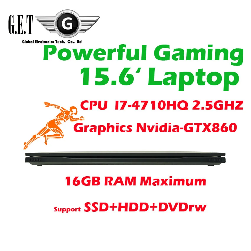 I7 4710HQ 15.6 inch gaming Laptop notebook computer ultrabook RAM NVIDIA GTX860 SSD+HDD+DVDRW free shipping full aluminium | Компьютеры и