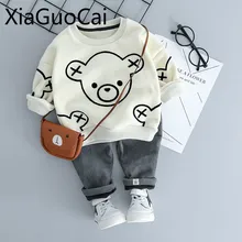 Комплекты одежды для мальчиков г. Осенний детский спортивный костюм для мальчиков Зимний пуловер Одежда для детей комплекты одежды для маленьких мальчиков