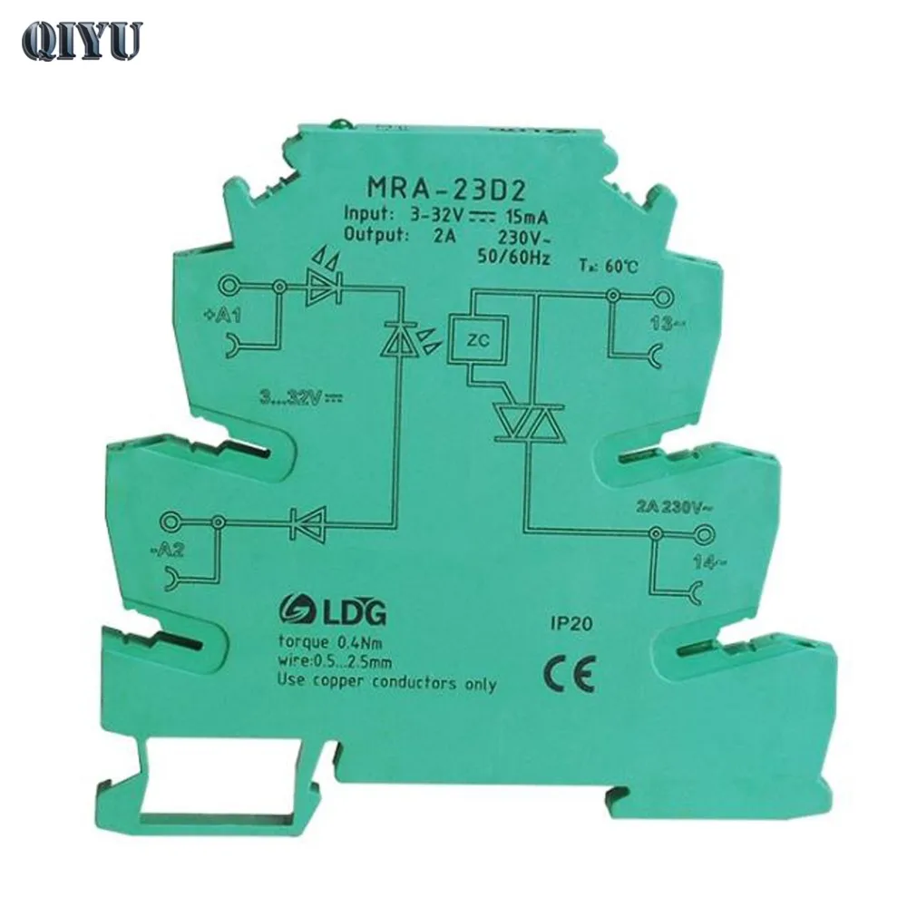 10 шт. MRA-23D2 твердотельный релейный модуль 2A DC управление AC 24 в ультра-тонкий порт реле 220 В Малый