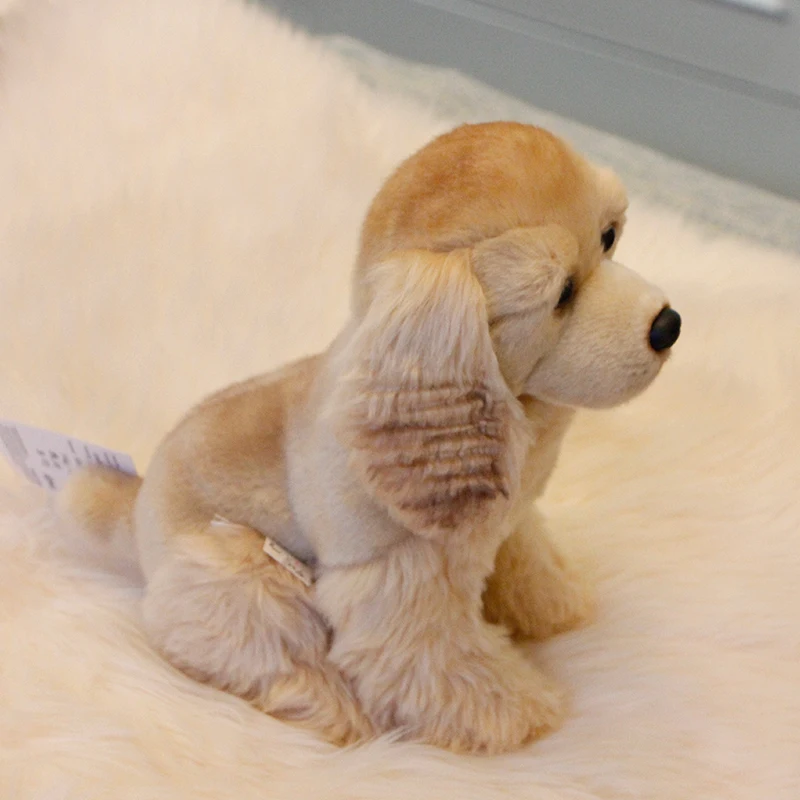 Dorimytrader quality soft realistic animal Cocker Spaniel plush toy stuffed animals dog doll  kids gift car decoration 21x15x25cm DY50130 (3)