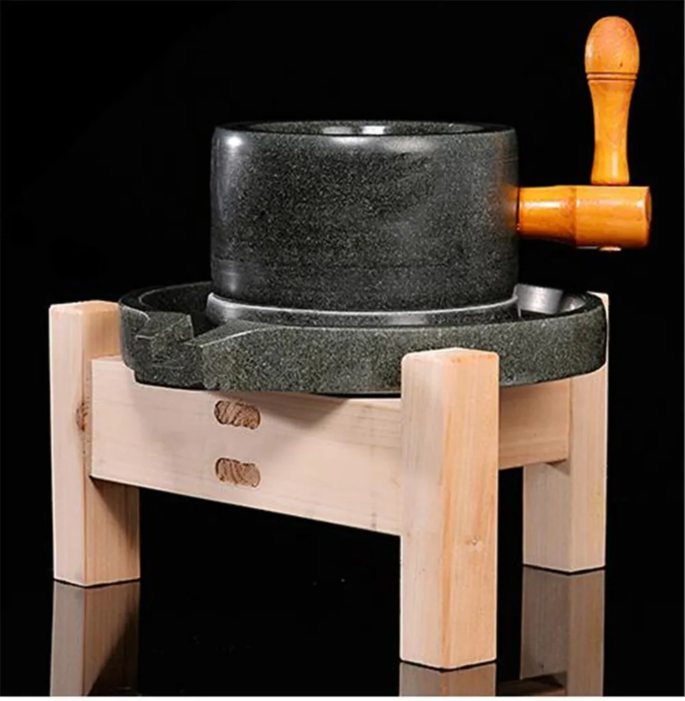 

With wooden frame blue stone 2235 soybean stone mill | stone grinder