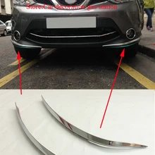 Автомобиль Стайлинг для Nissan Qashqai ABS Chrome переднего бампера Foglight век Яркие полоски отделкой наружный молдинг 2 шт