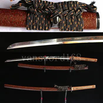 

handmade t10 clay tempered japanese Katana samurai real Kissika sword battle.