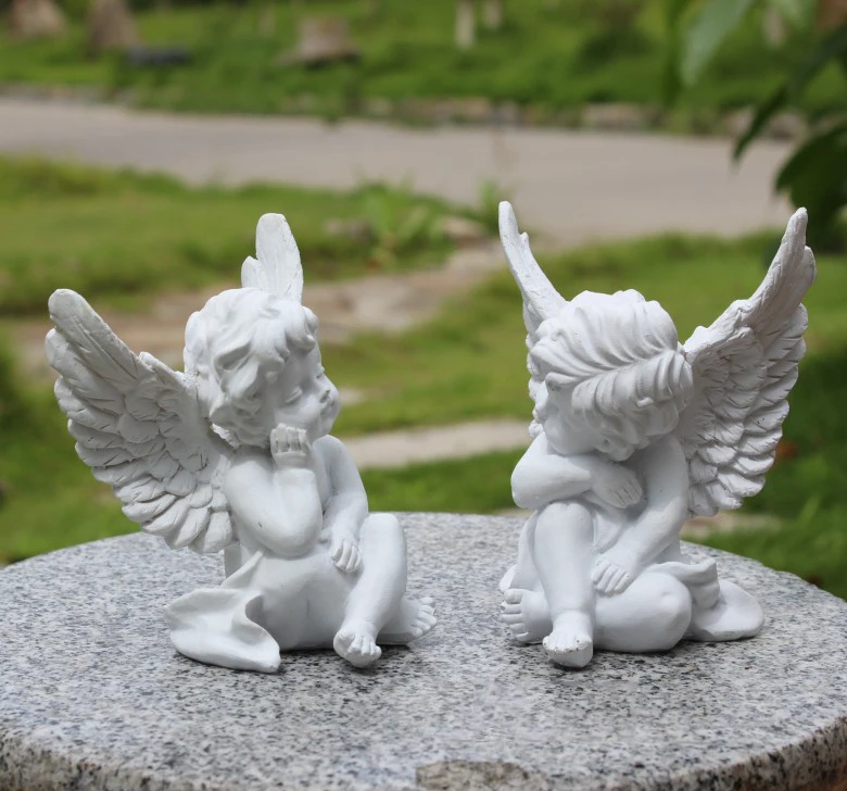Пасторальная Смола Амура ангел ремесла маленький ангел фигурки ТВ шкаф украшения открытый парк декоративная статуэтка свадебные подарки