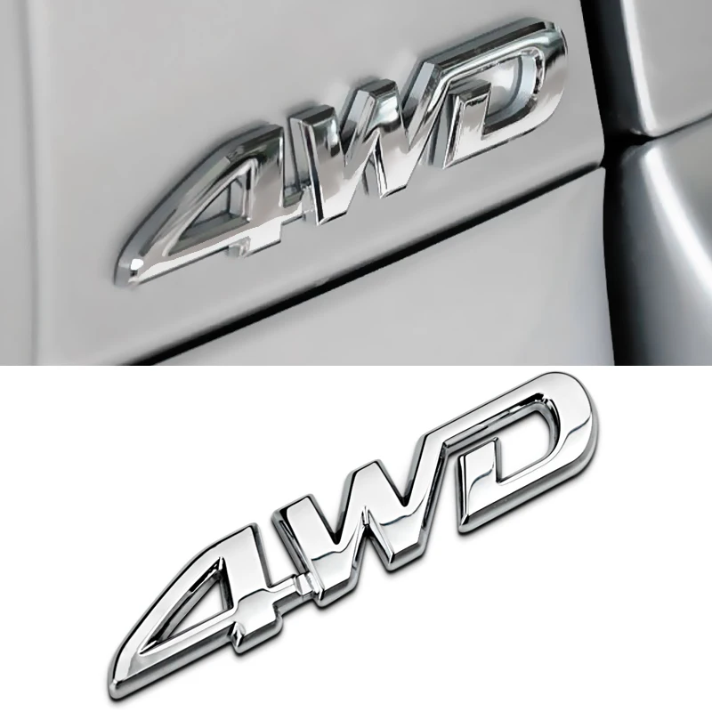 Buy Car Styling 3D Aluminum Metal 4WD Letter metal