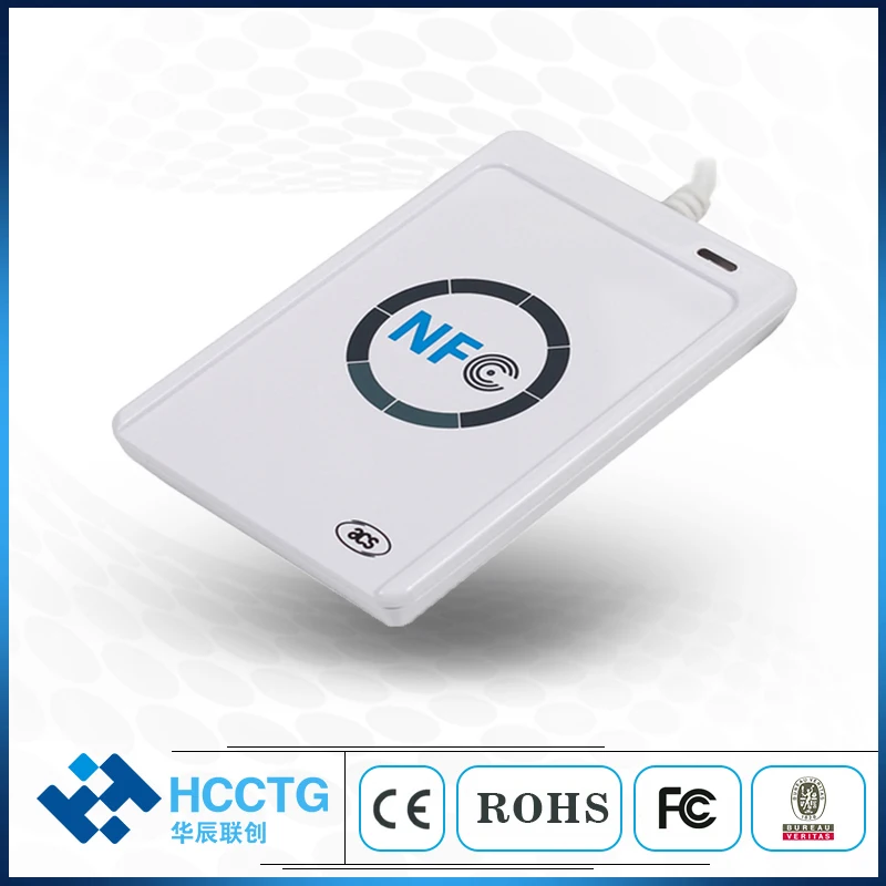 Дешевый NFC считыватель ISO 14443 Тип A и B FeliCa карт ридер от производителя ACR122U успешно прошел сертификацию CE FCC, аддитивного цветового