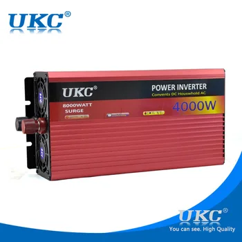 

CE UKC DC 24V To AC 220V 4000W Car Power Inverter Voltage Converter With Cigarette lighter Transformer USB Charger Adapter