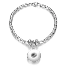 Ginger Snap Pulsera Ajustable 18mm Botón Cristal Snap Joyería Joyería NN-614