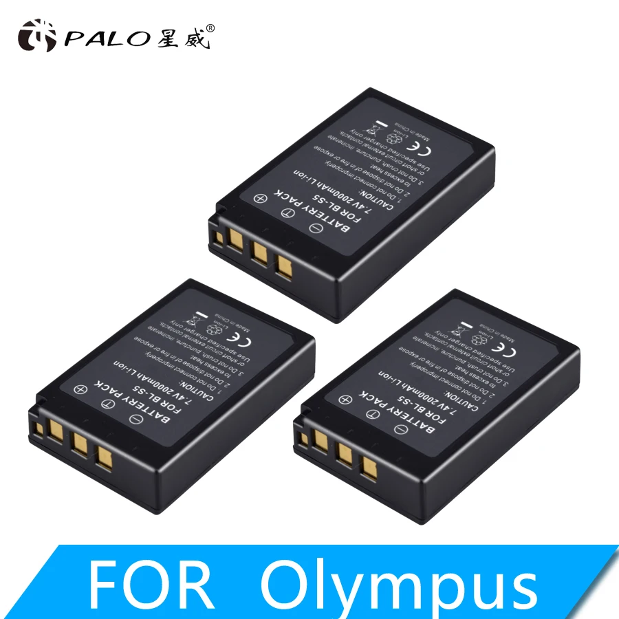 PALO 3 шт. BLS-50 BLS-5 PS-BLS5 аккумулятор для Olympus цифровые камеры ручка E-PL2 E-PL5 E-PM2 стилус 1 1 s OM-D E-M10 E-M10 Mark II