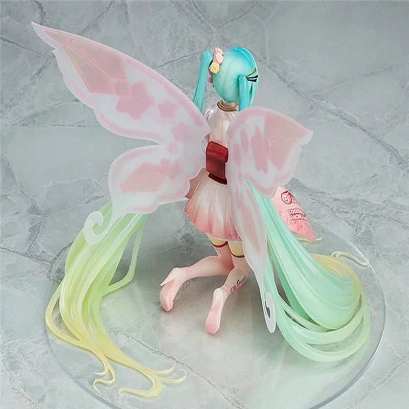 New 2019 Hatsune Miku Racing Miku Fairy butterfly Statue Anime  Idol Tony Haregi Gt Project Figure Figurine Toys model toys 4