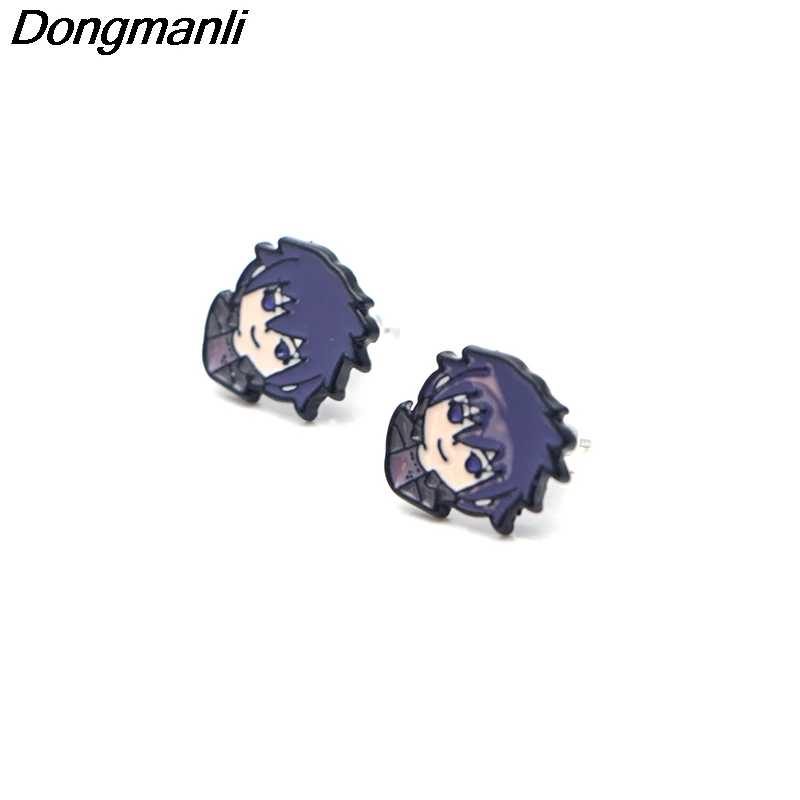 P2990 Dongmanli игра Final Fantasy пирсинг для уха, детские серьги-гвоздики для женщин, эмалевые серьги, ювелирные изделия, подарки для девочек