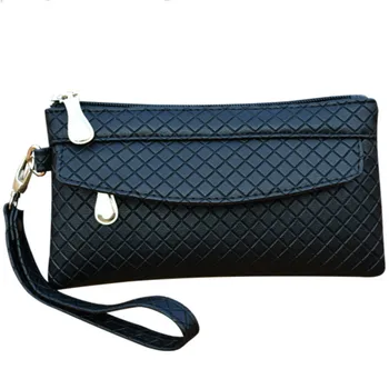 

2020 new women's wallet clutch bag hot sell style simple mobile phone bag handbag temperament check purse large capacity wallet