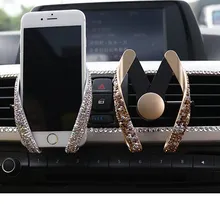 Универсальное автомобильное украшение с горным хрусталем, держатель для мобильного телефона, держатель для gps, регулируемый Противоскользящий коврик, роскошный Алмазный Стиль