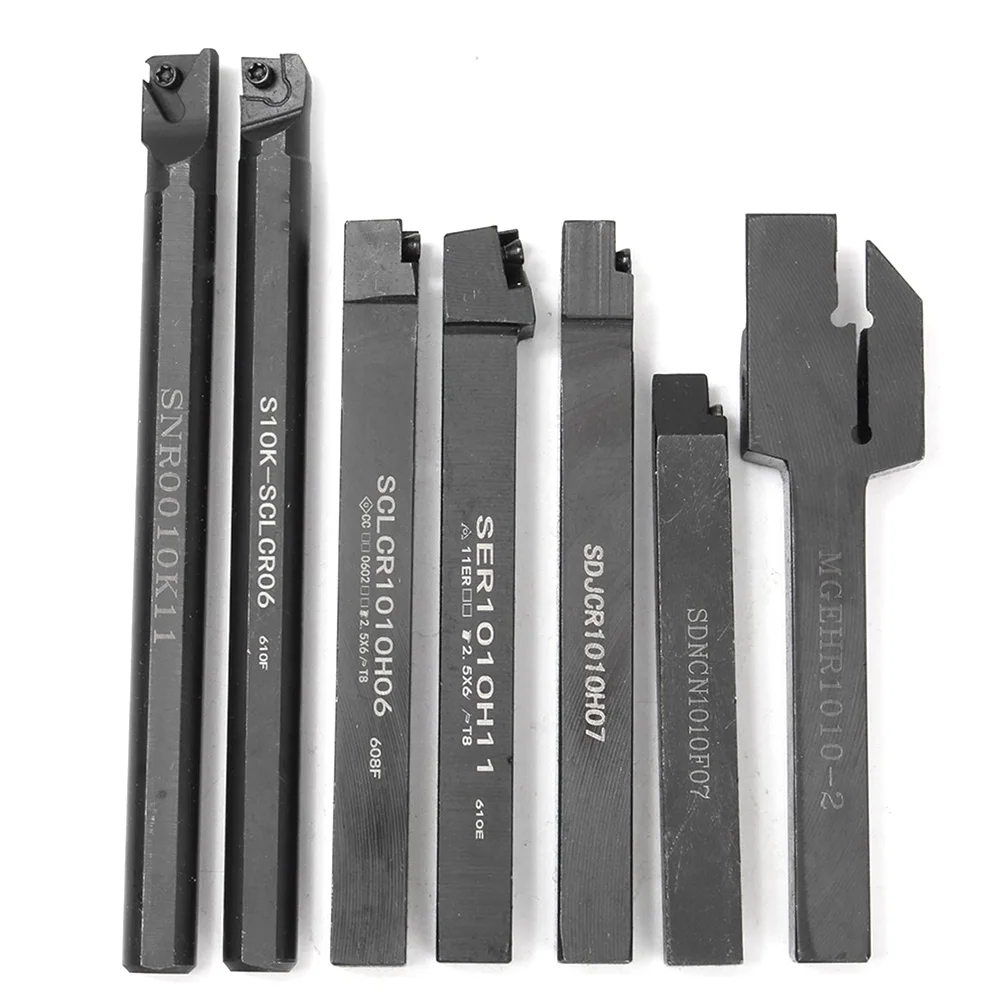 

1 Set 10mm Shank Lathe Turning Tool Holder Durable with Carbide Inserts Wrenches Dropshipping