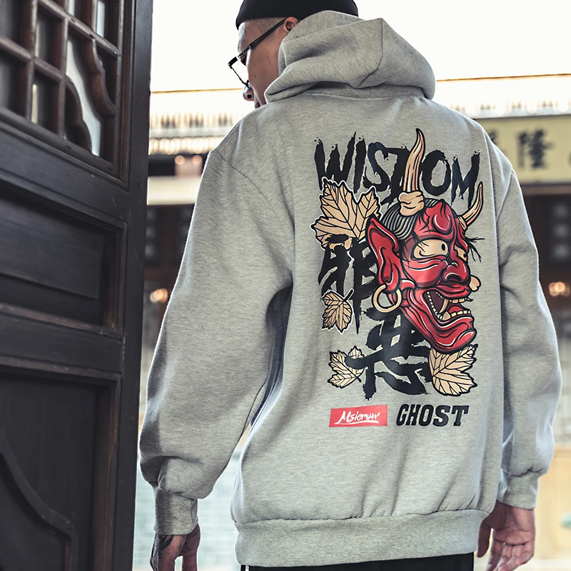 Прямая доставка японские уличные толстовки с злом хип-хоп Kanji капюшоном Swag Tyga