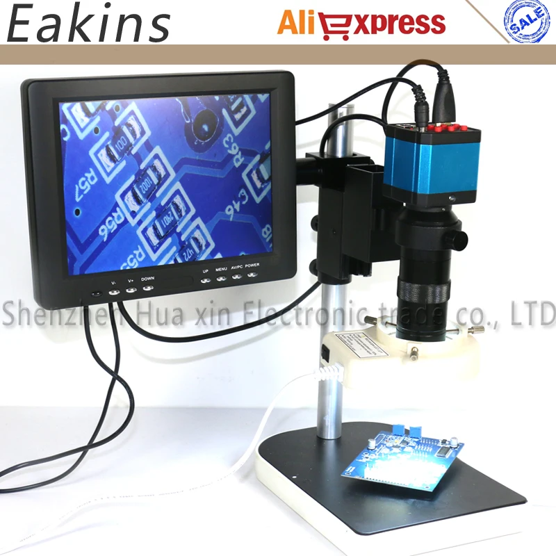 

Full Set 14MP Industrial Microscope Camera HDMI USB Outputs with 100X C-mount Lens +8" HD LCD Monitor + 56 LED Light Microscopes