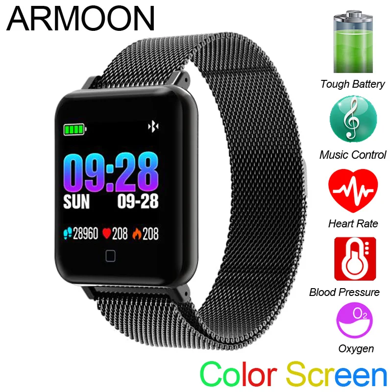 

Smart Watch M19 Heart Rate Bracelet Sleep Monitor Fitness Tracker Blood Pressure Watch Waterproof Color Screen Multi Sports Band