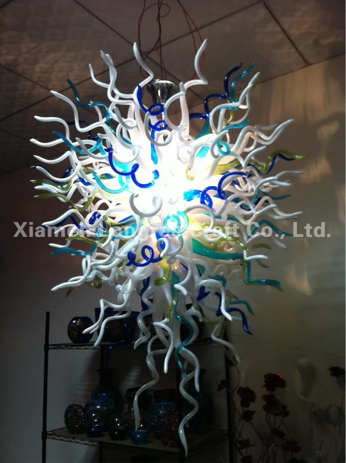 

C13-Christmas Decor Led Light Murano Colored Glass Chandelier Light