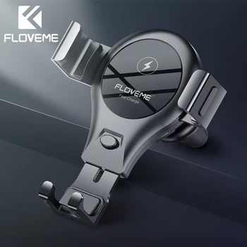 FLOVEME Qi Car Wireless Charger For iPhone XS Samsung S9 Car Phone Charger Fast Wirless Charging USB Wireless Car Charger Holder