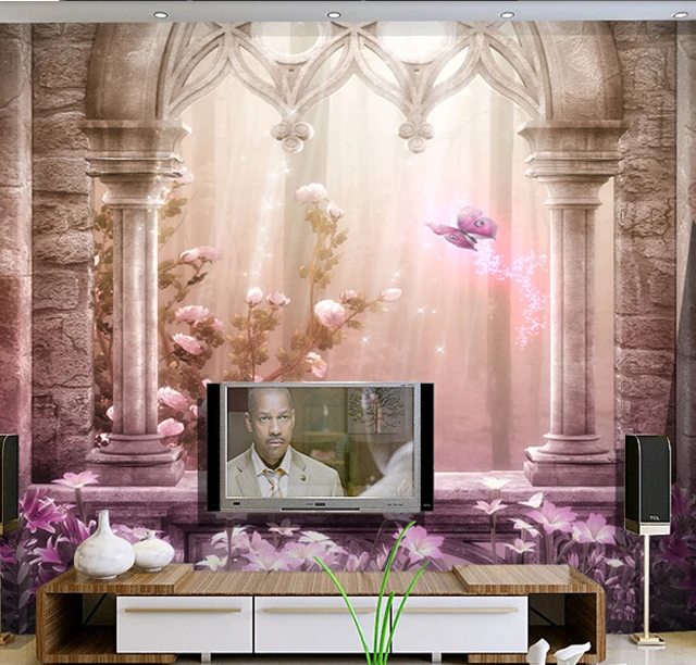new home decor dream wall stickers castle fashion wall stickers 3d large mural art wallpaper wall