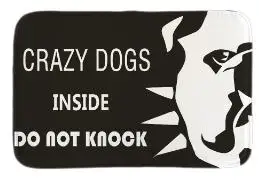 Crazy Dogs Crazy Dog Live Here Bulldog дизайн декоративный внутренний коврик мягкий дверной коврик Короткие Плюшевые коврики для ванной комнаты ковры - Цвет: Crazy Dogs